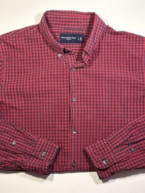 Abercrombie & Fitch Flannel Shirt Men’s M‎ Red Buffalo Plaid